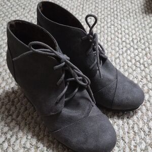 Maurices Charcoal Lace-Up Boots